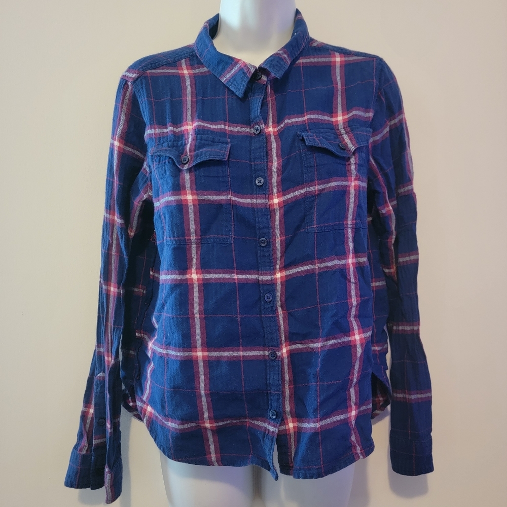 Sonoma pink and blue flannel